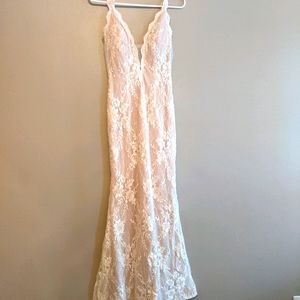 White lace gown